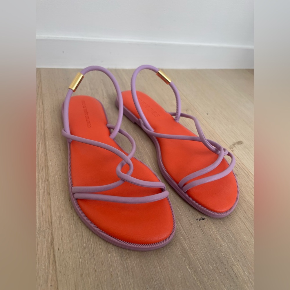 Havaianas Orange and Lavender Strappy Sandals